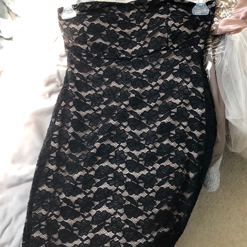 Lace over-lay mini dress